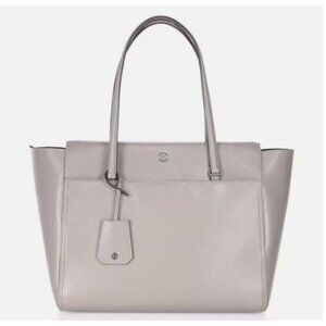 Tory Burch Large Leather Parker Tote Handbag Dust Storm Nearly New!
